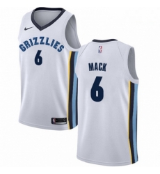 Mens Nike Memphis Grizzlies 6 Shelvin Mack Swingman White NBA Jersey Association Edition 
