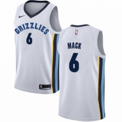 Mens Nike Memphis Grizzlies 6 Shelvin Mack Swingman White NBA Jersey Association Edition 