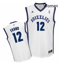 Womens Adidas Memphis Grizzlies 12 Tyreke Evans Swingman White Home NBA Jersey 