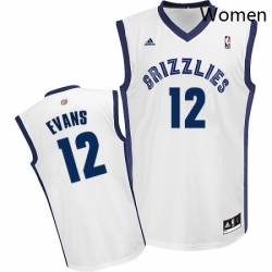 Womens Adidas Memphis Grizzlies 12 Tyreke Evans Swingman White Home NBA Jersey 
