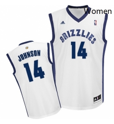Womens Adidas Memphis Grizzlies 14 Brice Johnson Swingman White Home NBA Jersey 
