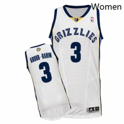 Womens Adidas Memphis Grizzlies 3 Shareef Abdur Rahim Authentic White Home NBA Jersey
