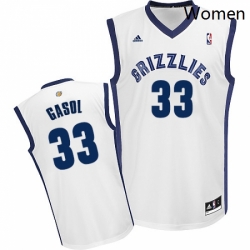 Womens Adidas Memphis Grizzlies 33 Marc Gasol Swingman White Home NBA Jersey