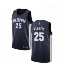 Womens Memphis Grizzlies 25 Miles Plumlee Authentic Navy Blue Basketball Jersey Icon Edition 