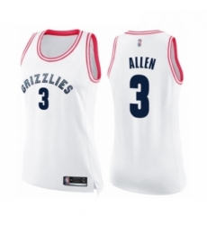 Womens Memphis Grizzlies 3 Grayson Allen Swingman White Pink Fashion Basketball Jersey 