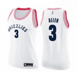 Womens Memphis Grizzlies 3 Grayson Allen Swingman White Pink Fashion Basketball Jersey 