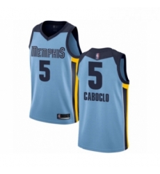 Womens Memphis Grizzlies 5 Bruno Caboclo Authentic Light Blue Basketball Jersey Statement Edition 