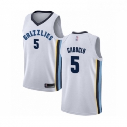 Womens Memphis Grizzlies 5 Bruno Caboclo Authentic White Basketball Jersey Association Edition 