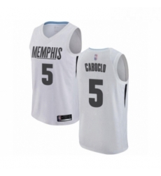 Womens Memphis Grizzlies 5 Bruno Caboclo Swingman White Basketball Jersey City Edition 