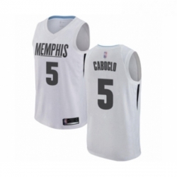 Womens Memphis Grizzlies 5 Bruno Caboclo Swingman White Basketball Jersey City Edition 