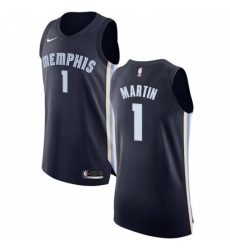 Womens Nike Memphis Grizzlies 1 Jarell Martin Authentic Navy Blue Road NBA Jersey Icon Edition 