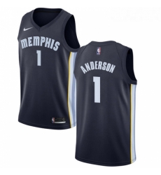 Womens Nike Memphis Grizzlies 1 Kyle Anderson Swingman Navy Blue NBA Jersey Icon Edition 