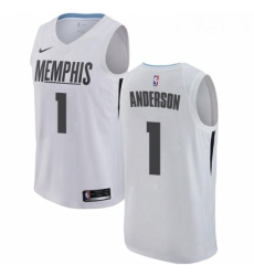 Womens Nike Memphis Grizzlies 1 Kyle Anderson Swingman White NBA Jersey City Edition 