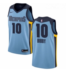 Womens Nike Memphis Grizzlies 10 Mike Bibby Authentic Light Blue NBA Jersey Statement Edition 