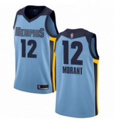 Womens Nike Memphis Grizzlies 12 Ja Morant Light Blue NBA Swingman Statement Edition Jersey 
