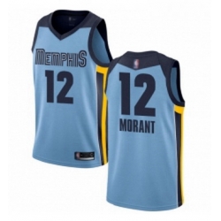 Womens Nike Memphis Grizzlies 12 Ja Morant Light Blue NBA Swingman Statement Edition Jersey 