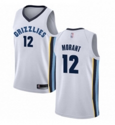 Womens Nike Memphis Grizzlies 12 Ja Morant White NBA Swingman Association Edition Jersey 