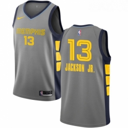 Womens Nike Memphis Grizzlies 13 Jaren Jackson Jr Swingman Gray NBA Jersey City Edition 