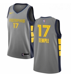 Womens Nike Memphis Grizzlies 17 Garrett Temple Swingman Gray NBA Jersey City Edition 