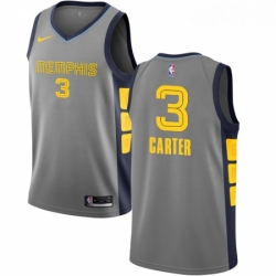 Womens Nike Memphis Grizzlies 3 Jevon Carter Swingman Gray NBA Jersey City Edition 