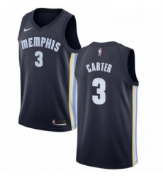 Womens Nike Memphis Grizzlies 3 Jevon Carter Swingman Navy Blue Road NBA Jersey Icon Edition 