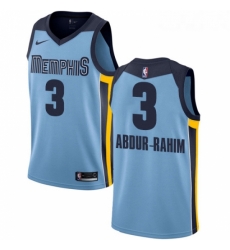 Womens Nike Memphis Grizzlies 3 Shareef Abdur Rahim Authentic Light Blue NBA Jersey Statement Edition