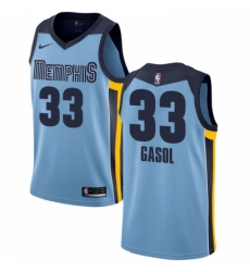 Womens Nike Memphis Grizzlies 33 Marc Gasol Authentic Light Blue NBA Jersey Statement Edition