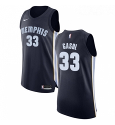 Womens Nike Memphis Grizzlies 33 Marc Gasol Authentic Navy Blue Road NBA Jersey Icon Edition