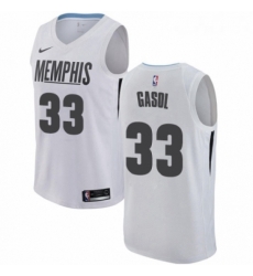 Womens Nike Memphis Grizzlies 33 Marc Gasol Swingman White NBA Jersey City Edition