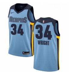 Womens Nike Memphis Grizzlies 34 Brandan Wright Authentic Light Blue NBA Jersey Statement Edition 
