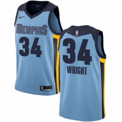Womens Nike Memphis Grizzlies 34 Brandan Wright Swingman Light Blue NBA Jersey Statement Edition 