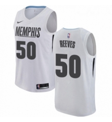 Womens Nike Memphis Grizzlies 50 Bryant Reeves Swingman White NBA Jersey City Edition