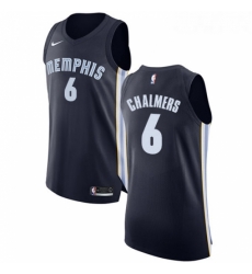 Womens Nike Memphis Grizzlies 6 Mario Chalmers Authentic Navy Blue Road NBA Jersey Icon Edition 