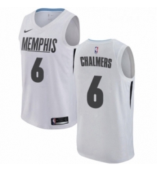 Womens Nike Memphis Grizzlies 6 Mario Chalmers Swingman White NBA Jersey City Edition 
