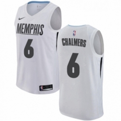 Womens Nike Memphis Grizzlies 6 Mario Chalmers Swingman White NBA Jersey City Edition 