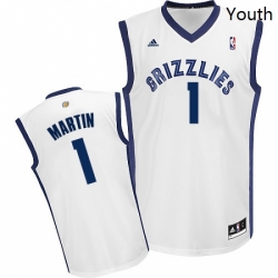 Youth Adidas Memphis Grizzlies 1 Jarell Martin Swingman White Home NBA Jersey 