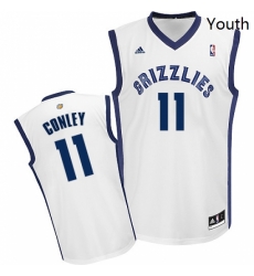 Youth Adidas Memphis Grizzlies 11 Mike Conley Swingman White Home NBA Jersey