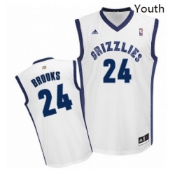 Youth Adidas Memphis Grizzlies 24 Dillon Brooks Swingman White Home NBA Jersey 