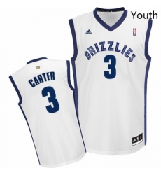Youth Adidas Memphis Grizzlies 3 Jevon Carter Swingman White Home NBA Jersey 