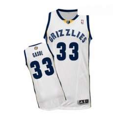 Youth Adidas Memphis Grizzlies 33 Marc Gasol Authentic White Home NBA Jersey