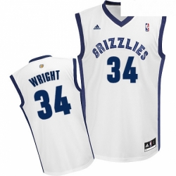 Youth Adidas Memphis Grizzlies 34 Brandan Wright Swingman White Home NBA Jersey 