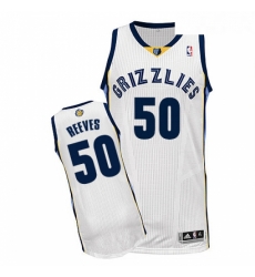 Youth Adidas Memphis Grizzlies 50 Bryant Reeves Authentic White Home NBA Jersey