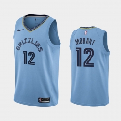 Youth Memphis Grizzlies 12 Ja Morant Light Blue Basketball Swingman Statement Edition Jersey