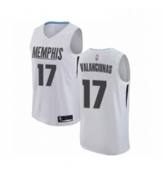 Youth Memphis Grizzlies 17 Jonas Valanciunas Swingman White Basketball Jersey City Edition 