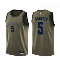 Youth Memphis Grizzlies 5 Bruno Caboclo Swingman Green Salute to Service Basketball Jersey 