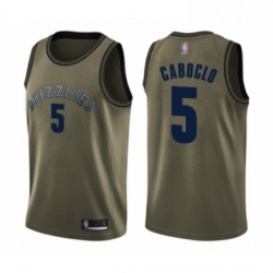 Youth Memphis Grizzlies 5 Bruno Caboclo Swingman Green Salute to Service Basketball Jersey 
