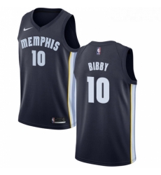 Youth Nike Memphis Grizzlies 10 Mike Bibby Swingman Navy Blue Road NBA Jersey Icon Edition 