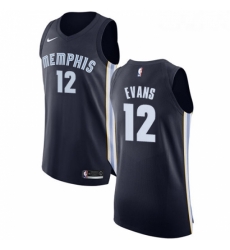 Youth Nike Memphis Grizzlies 12 Tyreke Evans Authentic Navy Blue Road NBA Jersey Icon Edition 