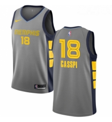 Youth Nike Memphis Grizzlies 18 Omri Casspi Swingman Gray NBA Jersey City Edition 
