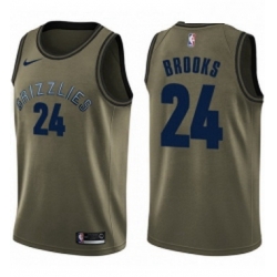 Youth Nike Memphis Grizzlies 24 Dillon Brooks Swingman Green Salute to Service NBA Jersey 